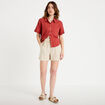 Short avec ceinture amovible beige femme