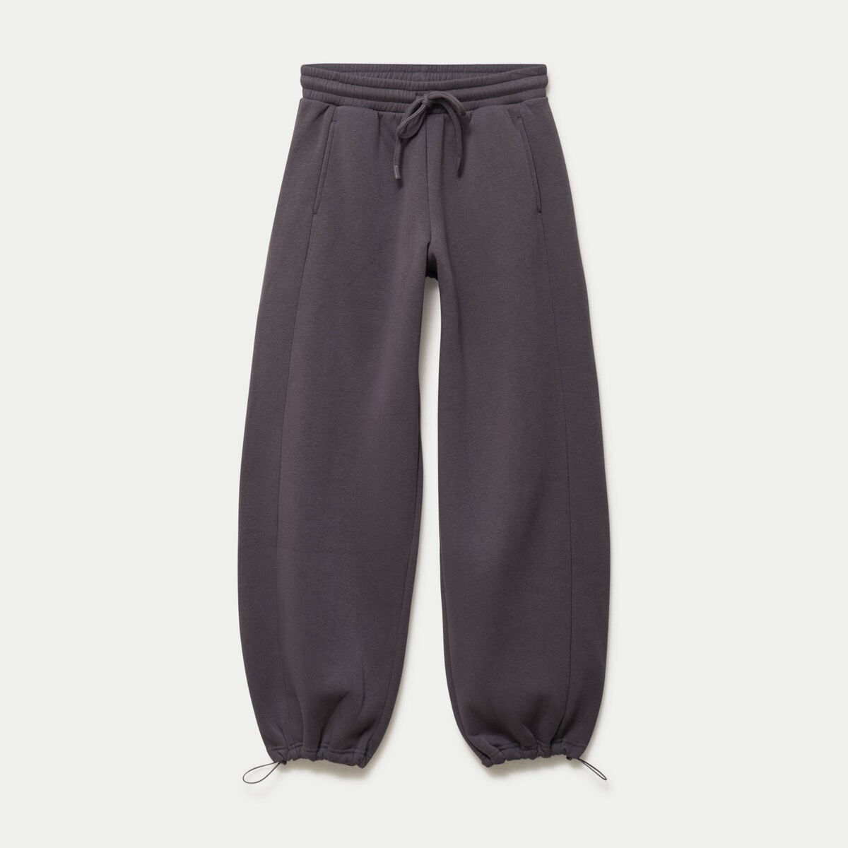 Jogging large taille basse gris fonc&eacute; femme