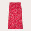 Jupe longue fluide rouge femme