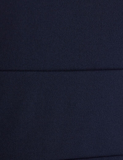 Robe évasée avec bretelles bleu marine femme