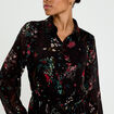 Robe &eacute;vas&eacute;e col chemise noir femme