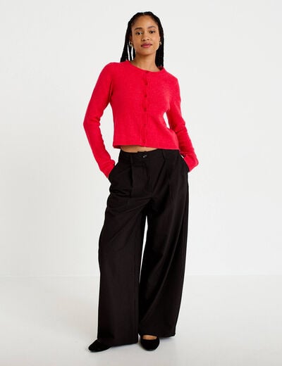 Pantalon barrel taille standard noir femme