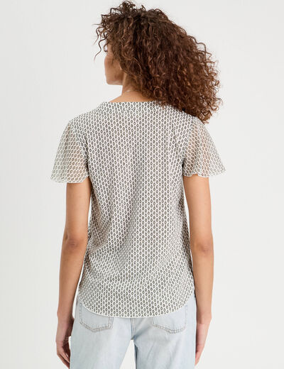 Blouse Fanny - manches courtes noir femme