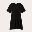 Robe évasée avec noeuds noir femme