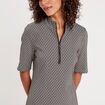 Robe droite col montant zippé noir femme