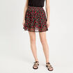 Jupe-short patineuse noir femme