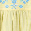 Blouse droite sans manches col v jaune pastel femme