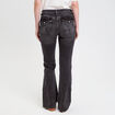 Jean flare taille basse denim noir femme