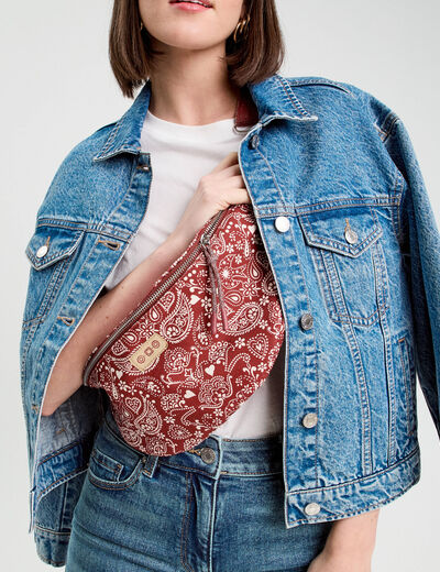Sac banane rouge foncé femme