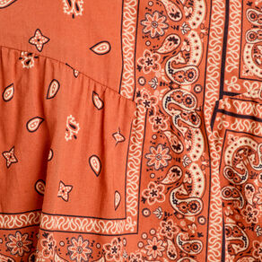 Blouse manches longues terracotta femme