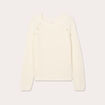Pull avec boutons épaules ecru femme