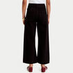 Jean wide leg cropped taille haute denim noir femme