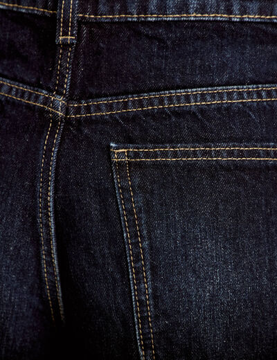 Jean barrel taille haute denim brut femme