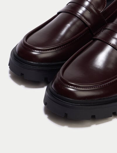 Mocassins bordeaux femme