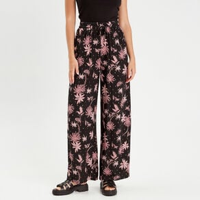 pantalon large fluide noir femme Pantalon large fluide noir femme