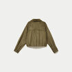 Veste effet boule oversize cropped vert kaki femme