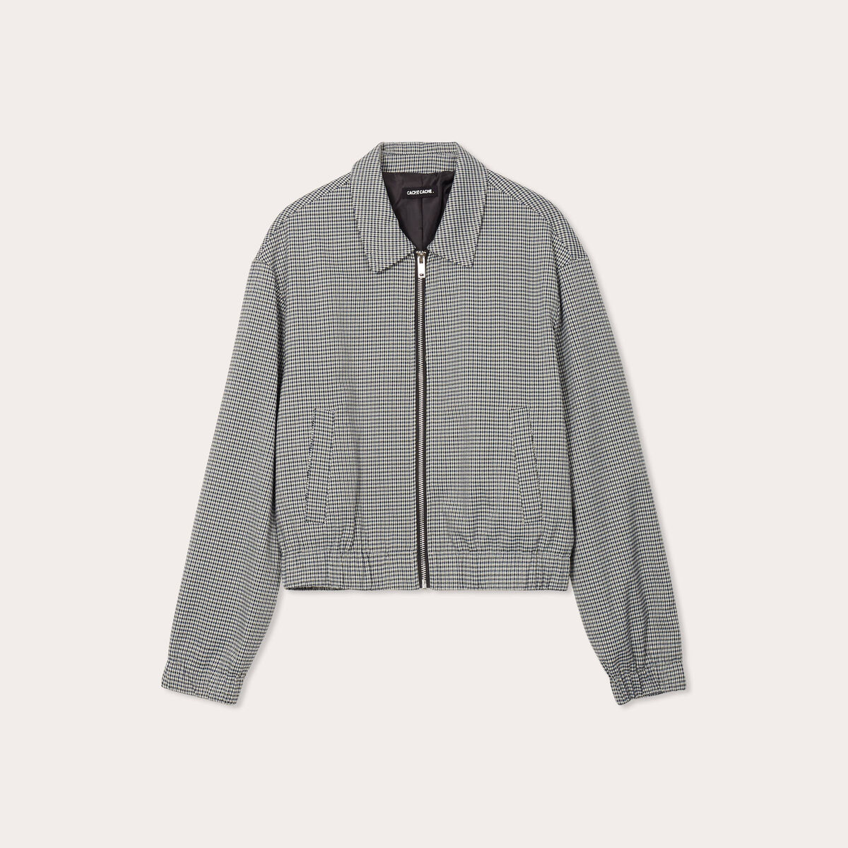 Veste zippée manches longues blanc femme