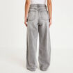 Jean wide leg taille haute Petite denim gris femme