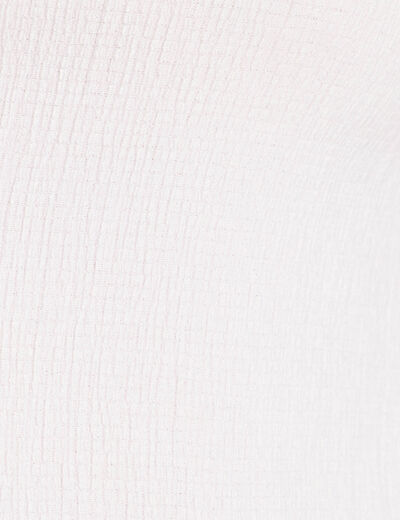 Top sans manches volants blanc femme