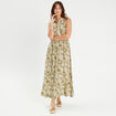Robe longue sans manches blanc femme