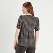 Blouse manches courtes noir femme
