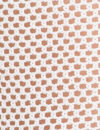 Débardeur effet crochet blanc femme