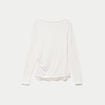 Doudou ajust&eacute; col bateau manches longues ecru femme