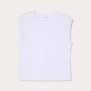 Débardeur détails brodés blanc femme