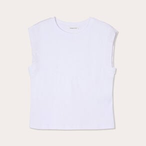 debardeur details brodes blanc femme Débardeur détails brodés blanc femme