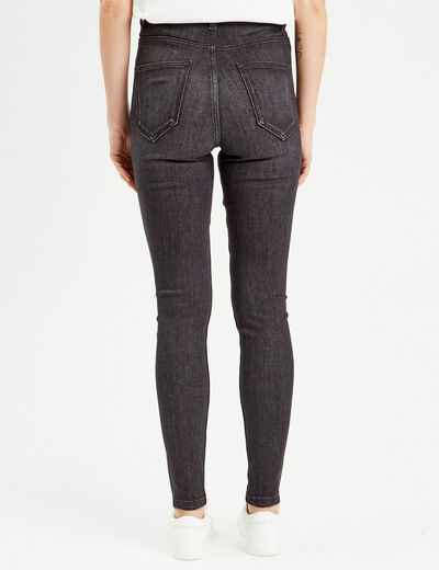 Jeans skinny ultra stretch 2 tailles denim noir femme