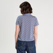 Blouse manches courtes bleu electrique femme