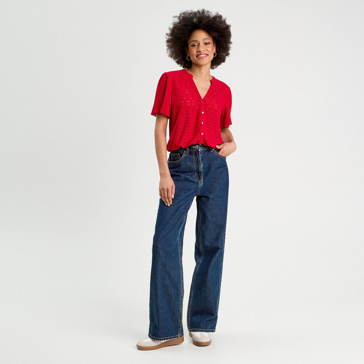 T-shirt manches courtes rouge femme