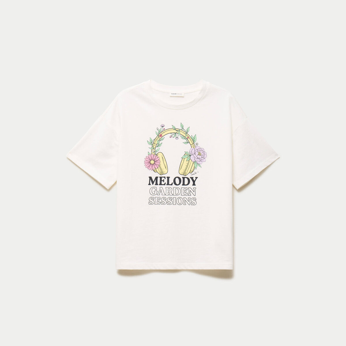 T-shirt oversize manches courtes blanc femme