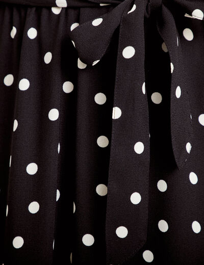 Robe longue bi-mati&egrave;re noir femme