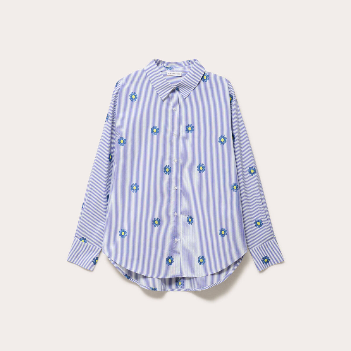 Chemise col classique manches longues blanc femme