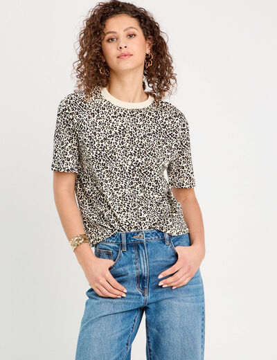 T-shirt manches courtes blanc femme