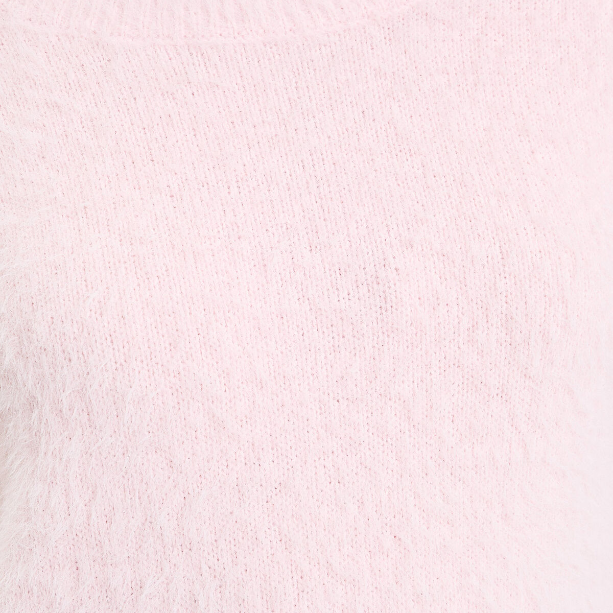 Pull manches longues rose pastel femme