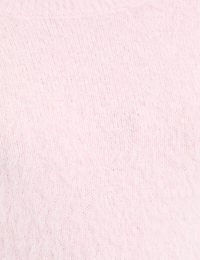 Pull manches longues rose pastel femme