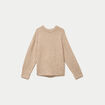 Pull manches longues beige femme