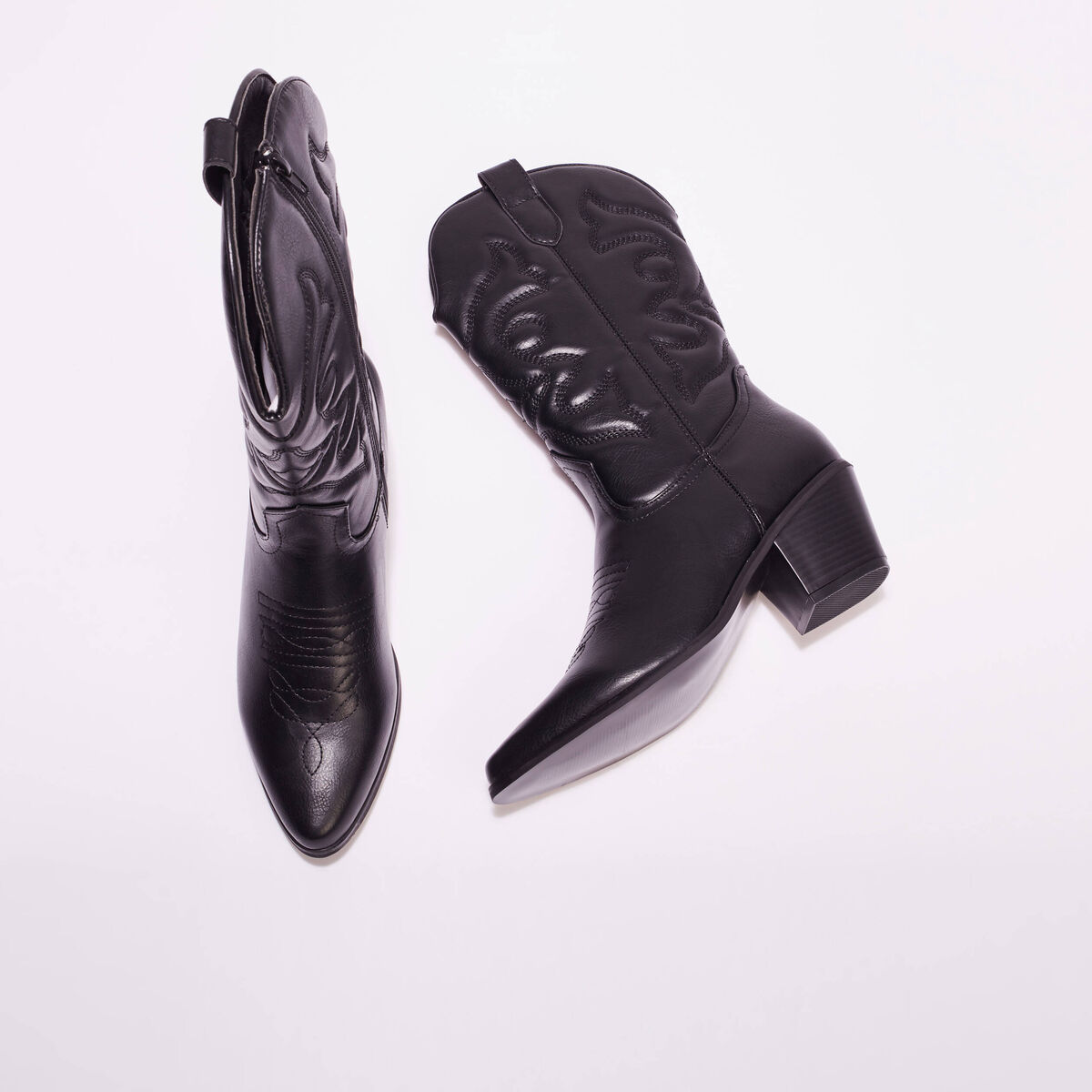 Bottes esprit western noir femme