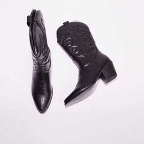 Bottes esprit western noir femme