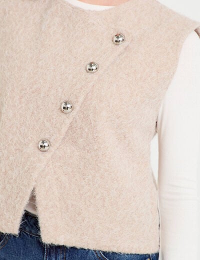 Gilet sans manches sable femme