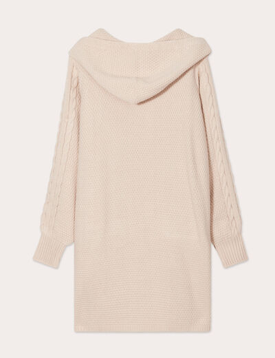 Gilet manches longues beige femme