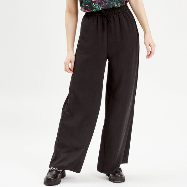 pantalon large fluide noir femme Pantalon large fluide noir femme