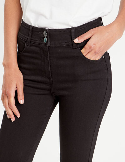 Jeans slim push-up denim noir femme