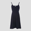 Robe evasee avec bretelles bleu marine femme