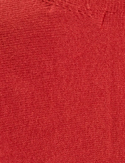 Pull manches chauves-souris rouge femme