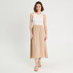 Robe longue effet 2-en1 sable femme
