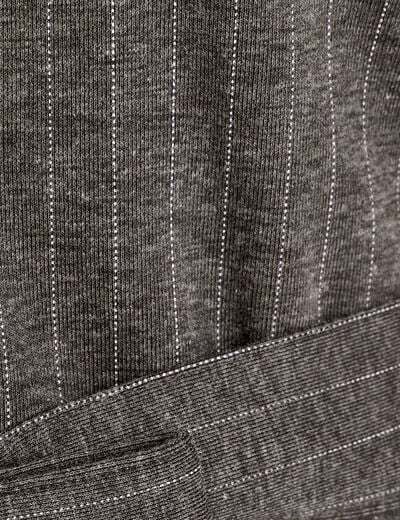 Robe droite zippée gris foncé femme