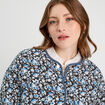 Veste matelassée boutonnée noir femme